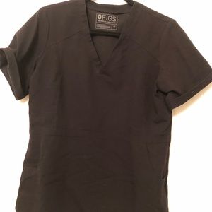 Figs peplum top black M